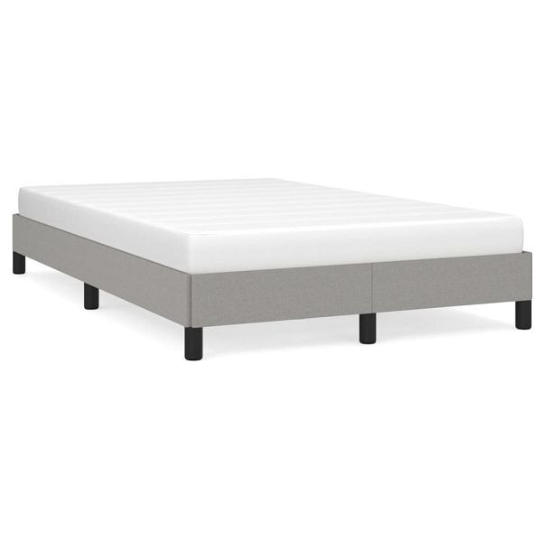 vidaXL Bettgestell Hellgrau 120x190 cm Stoff, 379482, 8721012458499