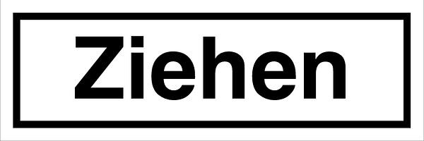 Schilder Klar Türbeschilderung Ziehen, 90x30 mm Folie selbstklebend, 30/00