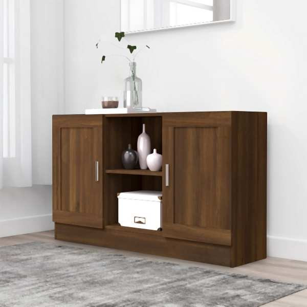 vidaXL Sideboard Braun Eichen-Optik 120x30,5x70 cm Holzwerkstoff, 815626
