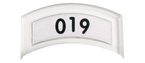 C+P Kunststoff-Nummernschild, 3-stellig, Maße (H x B x T): 35 x 98 x 3 mm, 04900-744