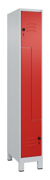 C+P Z-Spind Classic PLUS, C Z-Spind, Classic PLUS, Füße, 2 Abteile, 1950x300x500mm, 7035/3020, Drehriegel, 080013-102 S10002