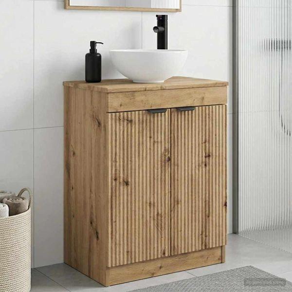 vidaXL Badezimmerschrank mit Waschbecken Artisan-Eiche 54 x 35 x 83 cm, 890147