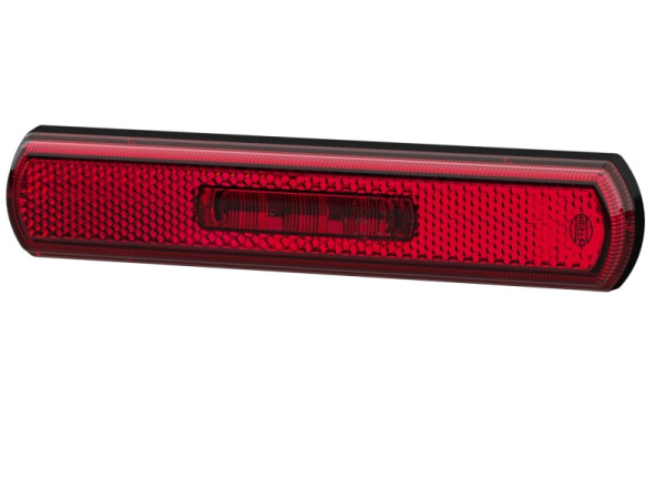 HELLA Seitenmarkierungsleuchte, Shapeline Tech, LED, 24/12V, Anbau, rot, LED: gelb, 1500mm, 2-polig, rechts/links, waagerecht, 2PS 013 303-141