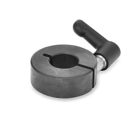 Ganter Geschlitzte Stellringe mit verstellbarem Klemmhebel (GN 706.4-48-B22-AL), VE: 5 Stück, 706.4-48-B22-AL