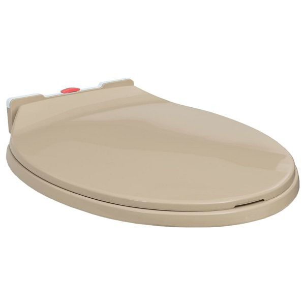 vidaXL Toilettensitz mit Absenkautomatik Quick-Release Beige Oval, 145821