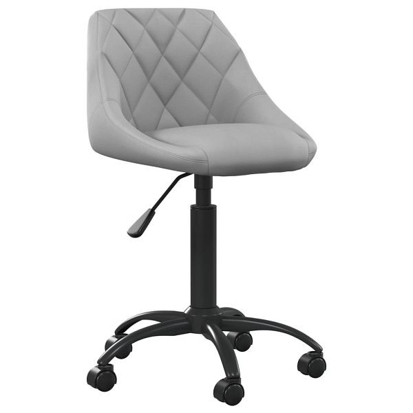 vidaXL Bürostuhl Hellgrau Samt, Material: Samt (100% Polyester), schwarz-pulverbeschichteter Stahl, 3088846