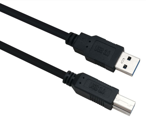 Helos Anschlusskabel, USB 3.0 A Stecker/B Stecker, 3,0m, schwarz, 288330