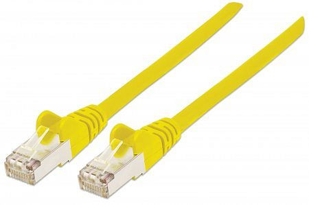 INTELLINET Netzwerkkabel mit Cat7-Rohkabel, S/FTP, Cat6a-Stecker, LS0H, 1 m, gelb, 740708