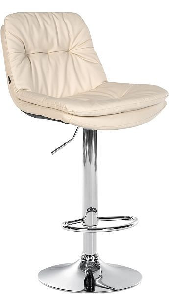 CLP Barhocker Laurel Kunstleder chrom, creme, 323912