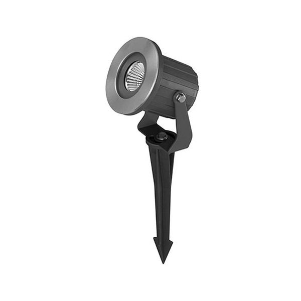 Brumberg LED-Strahler 6W 3000K 450lm schwarz mit Konverter 1LED IP65 engstrahlend Erdspieß 60103223, 113289