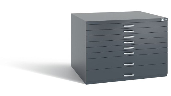 C+P Schubladenschrank Serie 7100_7200, H760xB1100xT765 mm, Anthrazit, 7101-200 S10295