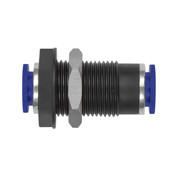 Riegler Gerade Schott-Steckverbindung »Blaue Serie«, M24x2,0, Schlauch-Ø 12, 135761