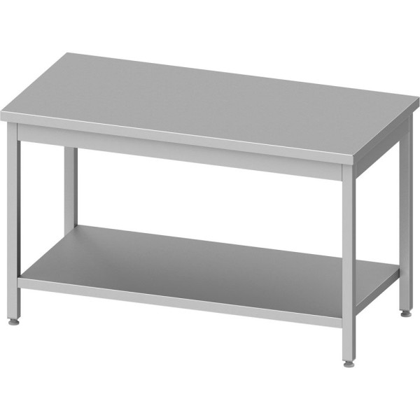 Stalgast Arbeitstisch ECO mit Grundboden 800x700x850 mm, ohne Aufkantung, Selbstmontage (AISI201), DAT08762