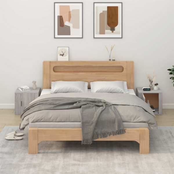vidaXL Nachttische 2 Stück Grau Sonoma 50x39x47 cm, 816701