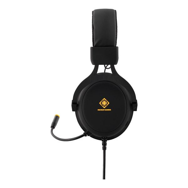 Deltaco Gamer Headset Over Ear Kopfhörer LED Mikro 3,5mm + USB, Schwarz, GAM-030