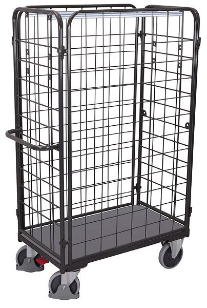 VARIOfit Paket-Vierwandwagen hoch, Ladefläche: 850 x 500 mm, RAL 7016 anthrazitgrau, sw-500.405/AG