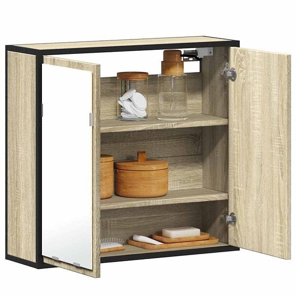 vidaXL Bad-Spiegelschrank Sonoma-Eiche 65x20x60 cm Holzwerkstoff, 849255