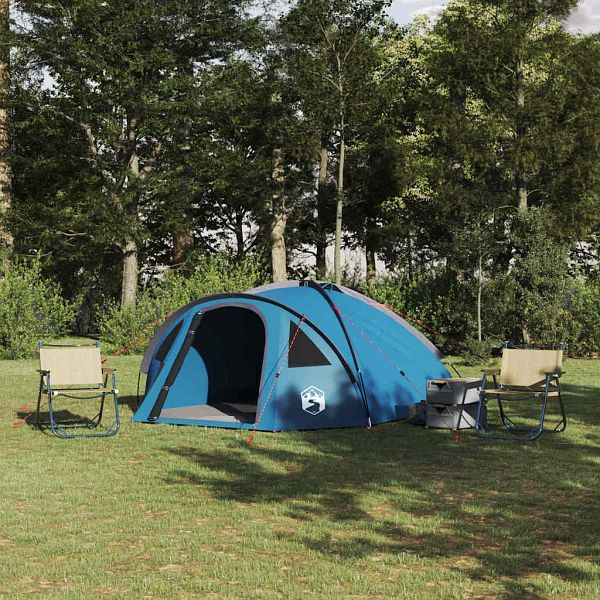 vidaXL Campingzelt mit Dach Blau 308 x 268 x 130 cm Polyester, 42001009
