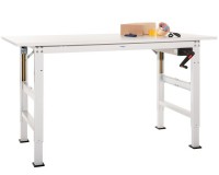 Produktbild von Manuflex Packtisch PACKPOOL Ergo K mit Melaminplatte, BxTxH = 2000 x 800 x 722-1022 mm, Graugrün, AS0033.0001 Manuflex Packtisch PACKPOOL Ergo K mit Melaminplatte, BxTxH = 2000 x 800 x 722-1022 mm, Graugrün, AS0033.0001