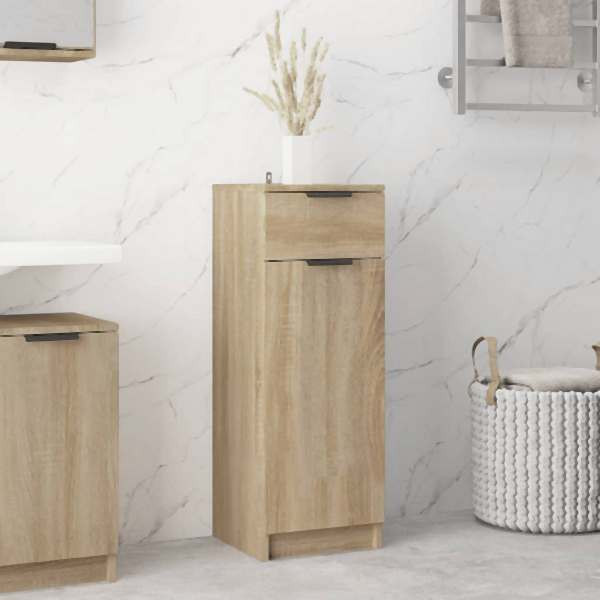 vidaXL Badschrank Sonoma-Eiche 32x34x90 cm Holzwerkstoff, 811289