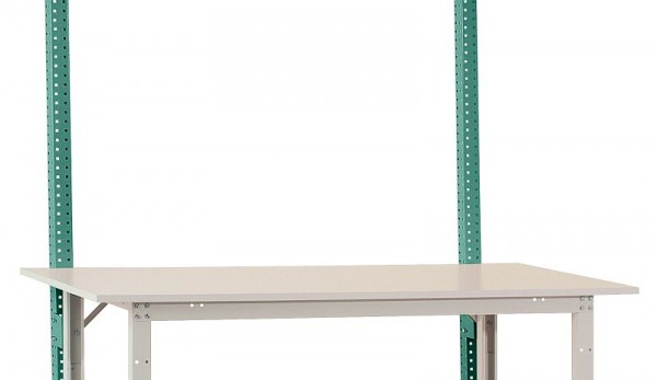 Manuflex Aufbausäulen in Graugrün HF 0001 für alle PACKPOOL Spezial Packtische, Nutzhöhe 600 mm, AS1663.0001