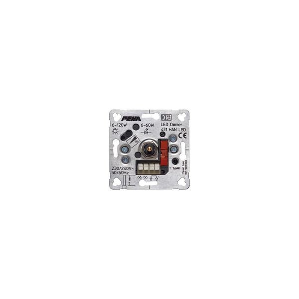PEHA Dimmer Dreh/Druckknopf 6-60W LED UP D431HANLEDO.A., 116913