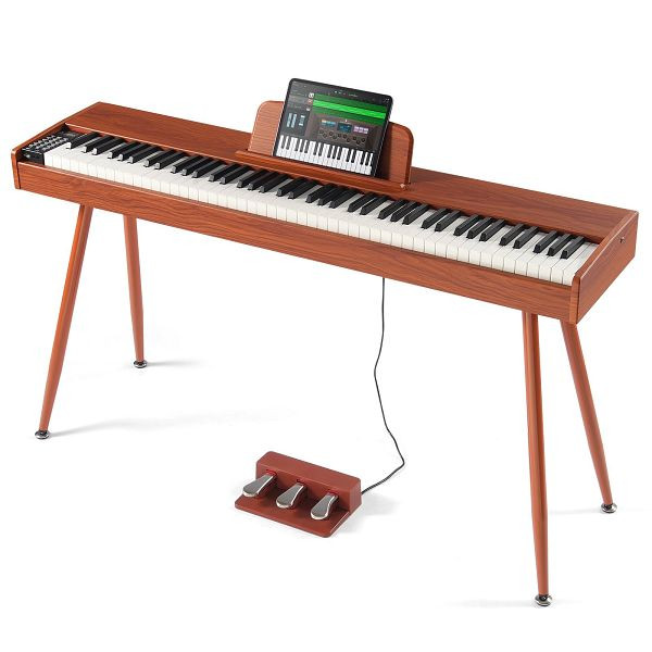 VEVOR 88 Tasten Digitalpiano Elektrisches Klaviere Dual-Tastatur Vierbeinständer, BXSZCGQ88JSJ8KKBKV2