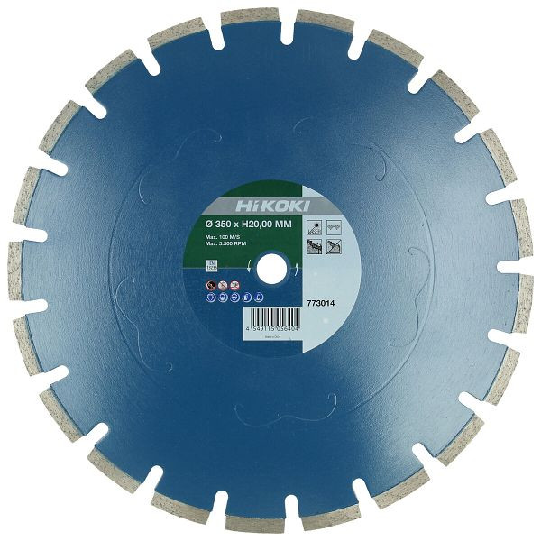 HiKOKI Diamanttrennscheibe 350x10,0x20,0 mm Beton economy laser, 773014