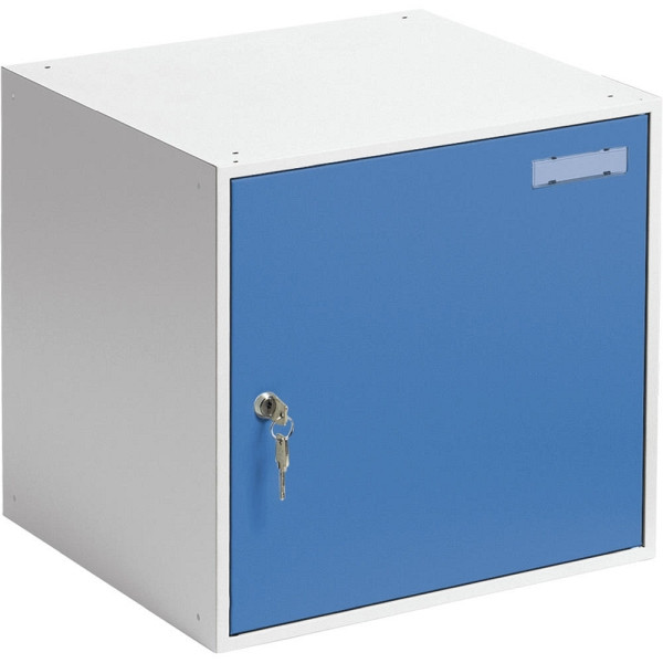 Deskin Schließfachwürfel SYSTEM SP, Himmelblau RAL 5015, 450 x 450 x 450 mm, 212032