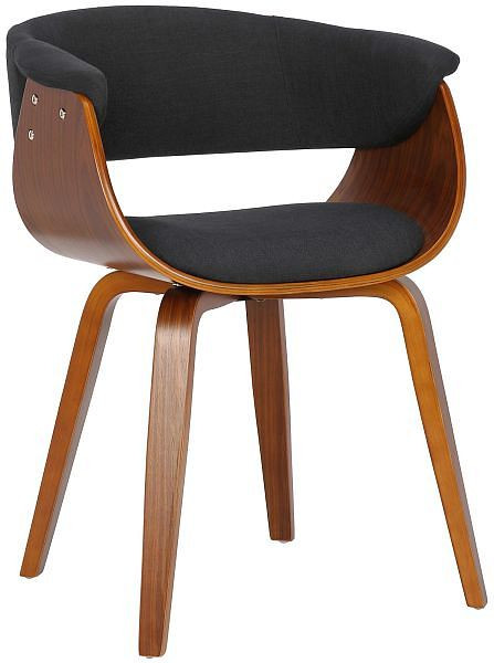 CLP Stuhl Bruce Stoff walnuss, schwarz, 322265, 4251756491185