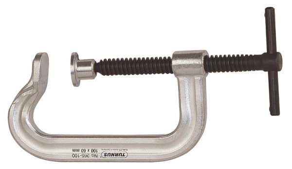 KUKKO C-Schraubzwinge, Ganzstahl, Spannweite x Ausladung der Spannzwinge: 250 x 100 mm, 365-250