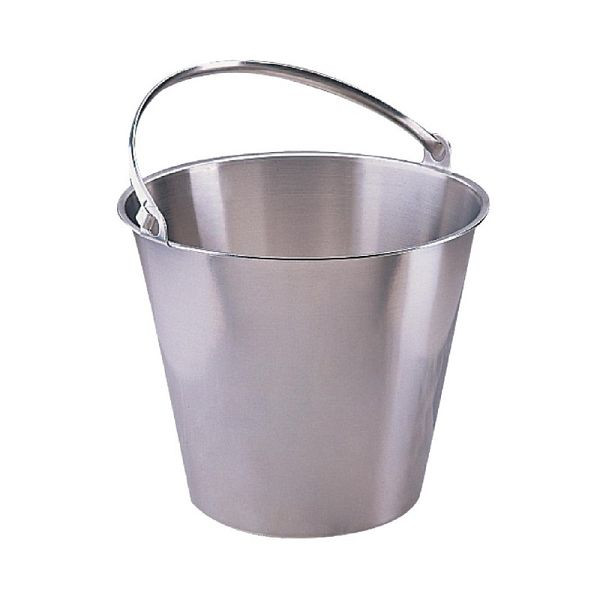 Jantex Edelstahleimer 12L, starker Henkel, robuste Konstruktion, J807