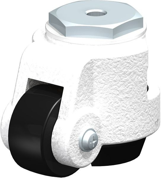 Blickle HRIG-POA 50G Heberolle mit integriertem Feststellfuß & Rückenloch (Innengewinde), Polyamid, Schwarz, 757012