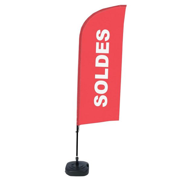 Showdown Displays Beachflag Alu Wind Komplett-Set Sale Rot Französisch, BFAW310-WT21-I507