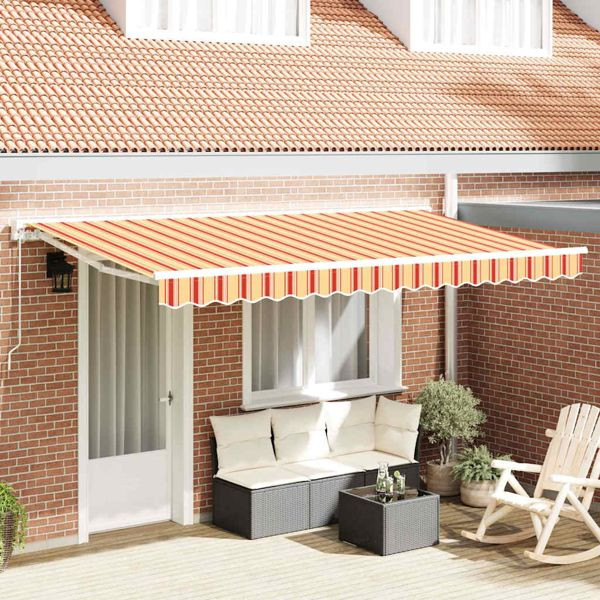 vidaXL Markisenersatzstoff Gelb und Orange 4 x 2 m Polyester, 42000487