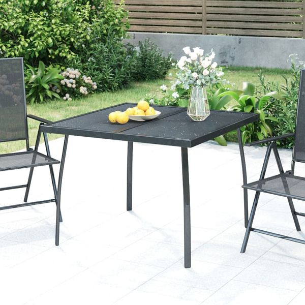 vidaXL Gartentisch Anthrazit 100x100x72 cm Stahlgitter, 362732