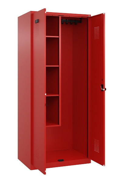 C+P Putzmittel-Spind Evolo PLUS, 2 Abteile, 1850x800x500mm, 3020/3020, Drehriegel, 049100-02 S10025