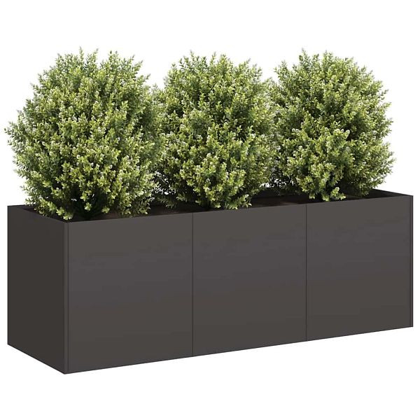 vidaXL Pflanzkübel Schwarz 120x40x40 cm Kaltgewalzter Stahl, 860675