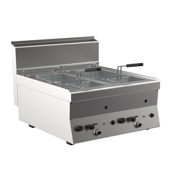 Mareno M1-600 Gas-Fritteuse 8 + 8 Liter, 70cm, 161.034