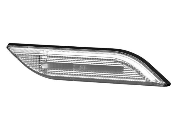 HELLA Zusatzblinkleuchte, Shapeline Style, LED, 24/12V, Anbau glasklar, LED-Lichtfarbe: weiß, 500mm, rechts/seitlicher Anbau, 2BM 013 339-021