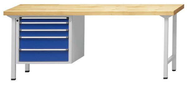 ANKE Werkbänke Kombiwerkbank, Modell 723 V, 2000 x 700 x 890 mm, RAL 7035/5010, BMP 40 mm, 410.729