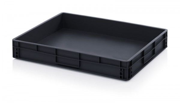 Auer ESD-Eurobehälter, LxBxH: 80 x 60 x 12 cm, ESD EG 86/12 HG