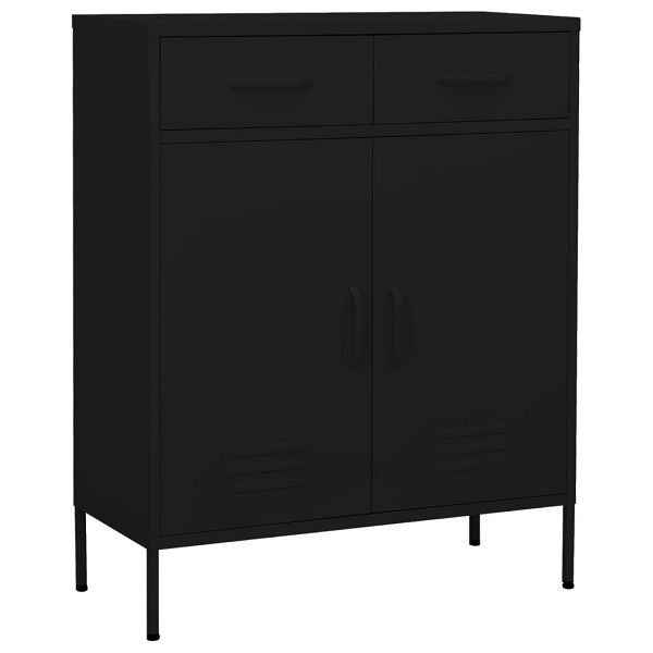 vidaXL Lagerschrank Schwarz 80x35x101,5 cm Stahl, 336160