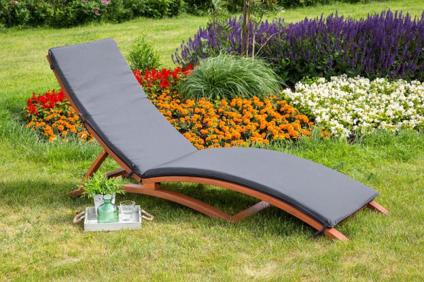 Merxx Liege Cuba, verstellbar im Rücken, inkl. anthrazitfarbenes Kissen, FSC Eukalyptusholz, 25171-307