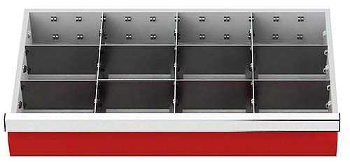 Bedrunka+Hirth Schubladeneinsätze R 24-12, für Blendenhöhe 150 mm, 3 x MF 300 mm, 8 x TW 150 mm, 08.88.37