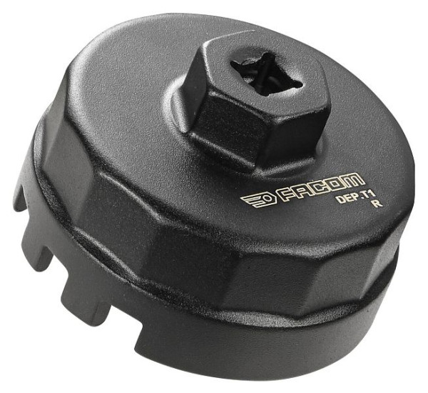 Facom Aufsetz-Ölfilterschlüssel, Toyota, 4-Zylinder Benzin, Diesel, Antriebe Innenvierkant 12,7 mm (1/2"), Außensechskant 28 mm, DEP.T1