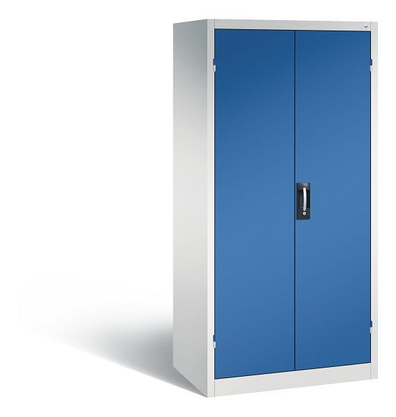 C+P Büro-Drehtürenschrank Acurado, H1950xB930xT600 mm, Lichtgrau/Enzianblau, 9290-05 S10042