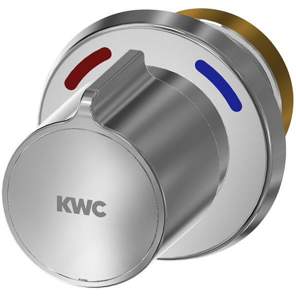 KWC Thermostatsteuereinheit, LABS-konform, mit Thermostatgehäuse, Thermostatkartusche, Temperaturwahlgriff und Rosette, 2030036539