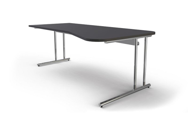 Kerkmann Freiformtisch B 1950 x T 800/1000 x H 680-820 mm, Artline, Farbe: anthrazit, (Montage), 11765513-1