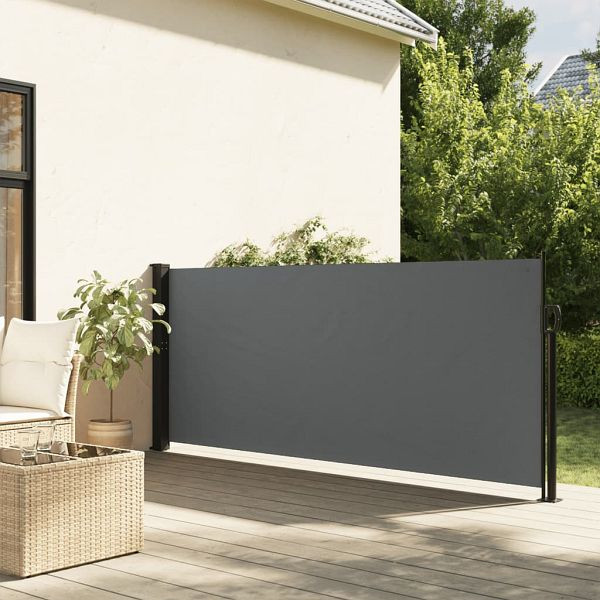 vidaXL Seitenmarkise Ausziehbar Anthrazit 100x500 cm, 4004398